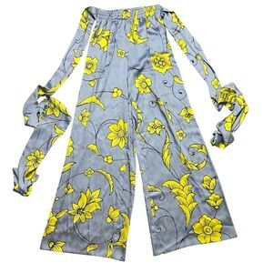Miahatami Wide Leg Pants Grazia Bagnaresi Made In Italy Floral